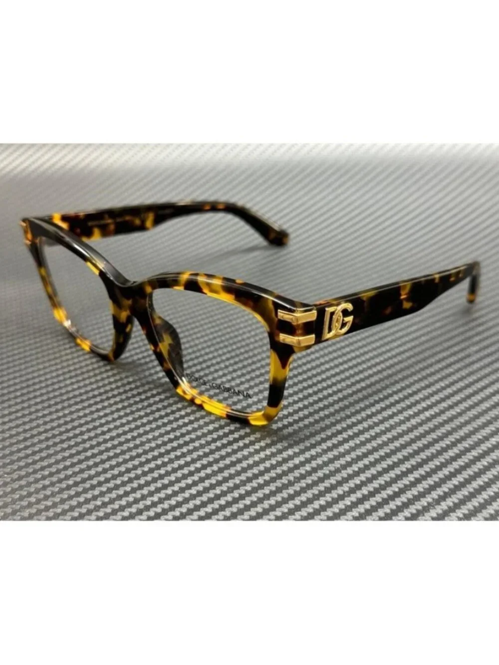 New Dolce & Gabbana Women Yellow Havana Eyeglasses 54-19-145